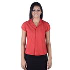 Camisete Feminina Profissional Tecido em Poplin Manga Curta - Vermelho