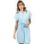 Camisola Amamentação Vekyo Modas Maternidade Estampada Feminina Com Robe Conjunto Gestante Roupa de Dormir