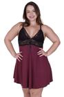 Camisola Plus Size Bicolor Lingerie Roupa de Dormir - CAMISOLA SHEYLA