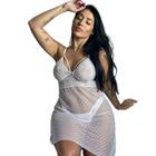 Camisola Sensual Tule Renda S Bojo Baby Doll Pijama Feminina