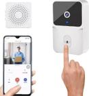 Campainha Inteligente Sem Fio com Câmera e Áudio, Wi-Fi, Visão Noturna e App para Monitoramento em Tempo Real