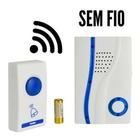Campainha Residencial Sem Fio C/ Botão Wireless Doorbell - 32 TOQUES Branco(白色)-Tamanho Único(均码)