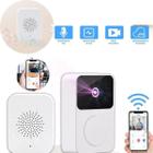 Campainha Sem Fio Wi-Fi Branca com Áudio e Câmera em Tempo Real