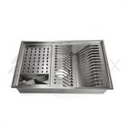 Canal organizador Cozinha Aço Inox 304 c/ 3 Módulos Tubrax