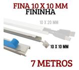 Canaleta Branca Fina 7 Metros 1x1cm Com Adesivo 10x10mm - Dinka