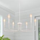 Candelabro Rviezza French Country de 6 luzes branco antigo