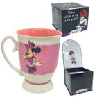 Caneca 300mL Minnie Mouse Royal Original Disney - Zona Criativa - Em Cerâmica Com Embalagem Premium Xícara Café Chá