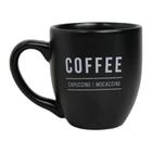 Caneca 300ml Preta Manhattan Porcelana Café Da Manhã Chás Bebidas - Hauskraft