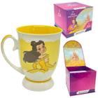 Caneca 300mL Princesas Royal Disney Original - Zona Criativa - Em Cerâmica Com Embalagem Premium Xícara Café Chá