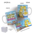 Caneca 325ml Dia Dos Pais Simpsons O Melhor Pai Do Mundo