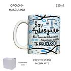 Caneca 325ml Flork Advogado Advogada Advocacia - LARANJA E MIMOS