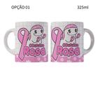 Caneca 325ml Flork Campanha Outubro Rosa
