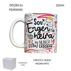 Caneca 325ml Flork Engenharia Civil Engenheiro Engenheira - LARANJA E MIMOS