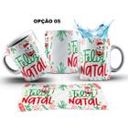 Caneca 325ml Flork Feliz Natal Então é Natal - LARANJA E MIMOS