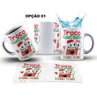 Caneca 325ml Flork Natal Troco gente chata panetone chocoton