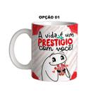 Caneca 325ml Flork Páscoa A vida é um prestígio com você!