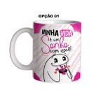 Caneca 325ml Flork Páscoa Minha vida é um sonho com você!