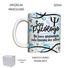 Caneca 325ml Flork Psicóloga Psicólogo Opções
