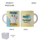 Caneca 325ml Flork Psicóloga Psicólogo Opções