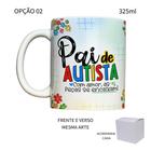 Caneca 325ml Flork V2 Pai De Autista Com Amor As Peças Se