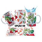 Caneca 325ml Modo Grinch Fases do Natal Só Vim Pela Treta - LARANJA E MIMOS