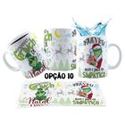 Caneca 325ml Modo Grinch Fases do Natal Só Vim Pela Treta - LARANJA E MIMOS