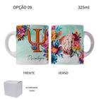 Caneca 325ml Profissões Psicologia Psicóloga Flores