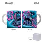 Caneca 325ml Stitch Sem Café, Com Café Lilo e Stitch - LARANJA E MIMOS