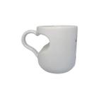 Caneca 3D Coração Cabo Coração 380Ml Branco True Love