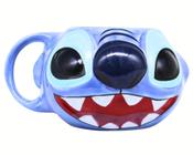 Caneca 3D Formato Stitch Lilo Ohana Família Disney Oficial