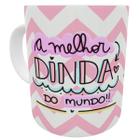 Caneca a melhor dinda do mundo rosa presente madrinha