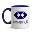 Caneca Administração Tudo depende de mim Alça e Interior Azul Escuro