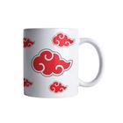 CANECA PORCELANA AKATSUKI NUVEM NARUTO SHIPPUDEN PRETA E VERMELHO 330M