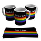 Caneca Amor É Amor Cores Bandeira Lgbt Love Is Love 325ml