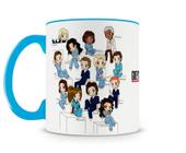 Caneca Anato Personagens Cartoon Azul Claro - Starnerd