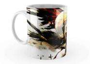 Caneca Attack On Titan Asas 325 Ml Interior E Alça Branca