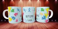 Caneca Autismo é Amor Presente Porcelana 325ml 2