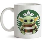 Caneca Baby Yoda Starbucks Xícara Personalizada 325ml Presente Opção Divertida