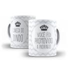 Caneca Batizado Foto Dindo Dinda Afilhado Coruja