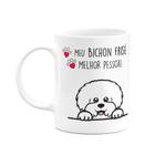 Caneca Branca 325ml - Meu Bichon Frisé, melhor pessoa!