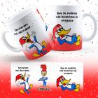 Caneca Branca 325ml - Personagem Animado - Tentaram me derrubar....