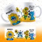 Caneca Branca 325ml - Stitch - Amigos São Flores....