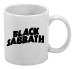 Caneca Branca Bandas De Rock Black Sabbath Logo Ozzy