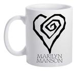 Caneca Branca Bandas De Rock Marilyn Manson Superstar Logo