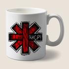 Caneca Branca Bandas De Rock Red Hot Chili Peppers Logo