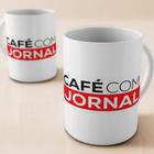 Caneca Branca Café Com Jornal Frases Jornalismo Satiras