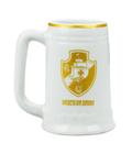 Caneca Branca Dourada Porcelana 500ml - Vasco