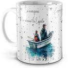 Caneca Branca Evangélica - "Eu Navegarei" Xícara Personalizada 325ml Presente Especial