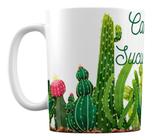 Caneca Branca Personalizada Cactos E Suculentos - GMH Prod. Serv. e Repr.