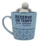 Caneca C/ Infusor Tempo Para Relaxar Zona Criativa 350ml